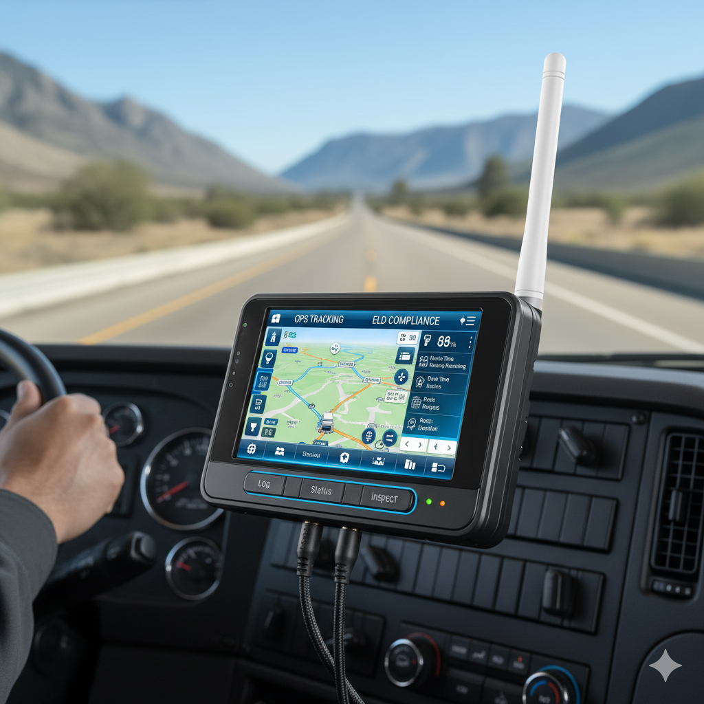 Close-up of smart telematics device